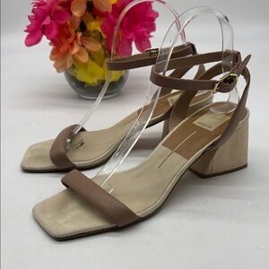Dolce Vita Brown Block Heel Sandals Size 9 MCH8129G